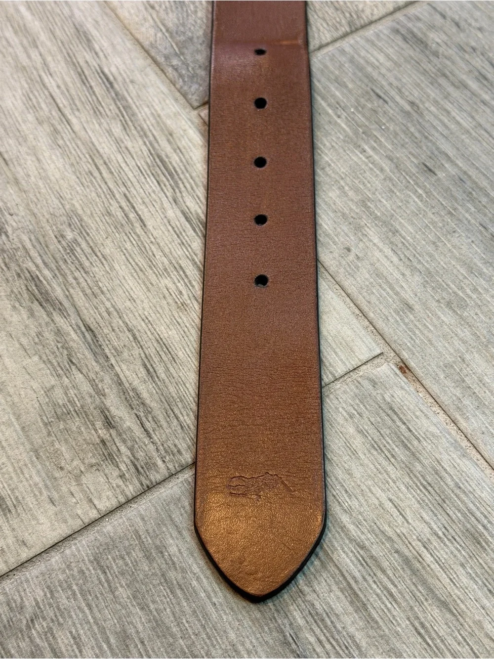 Polo Ralph Lauren Leather Belt Brown 125 Cm Mens Size 50 EUC